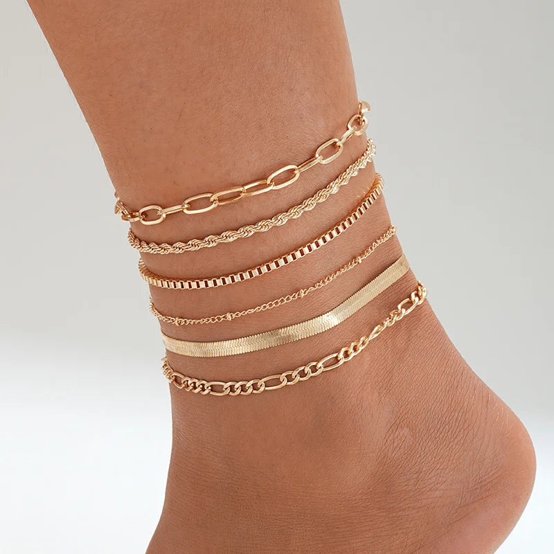 European Boho Anklet Set š“