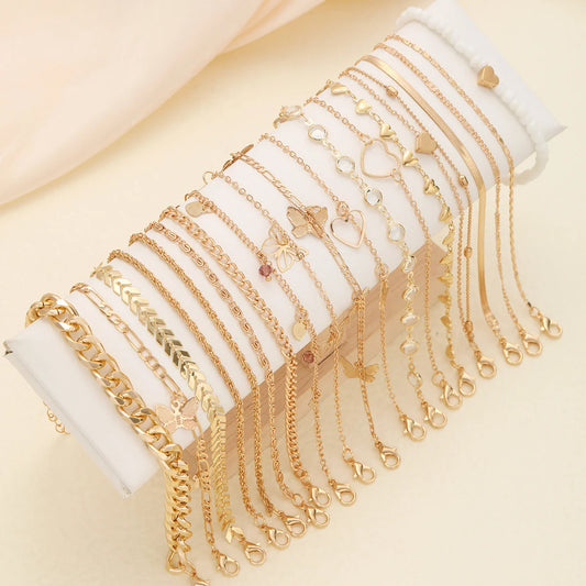 Chic Multi-Charm Anklet Set 💖🧿
