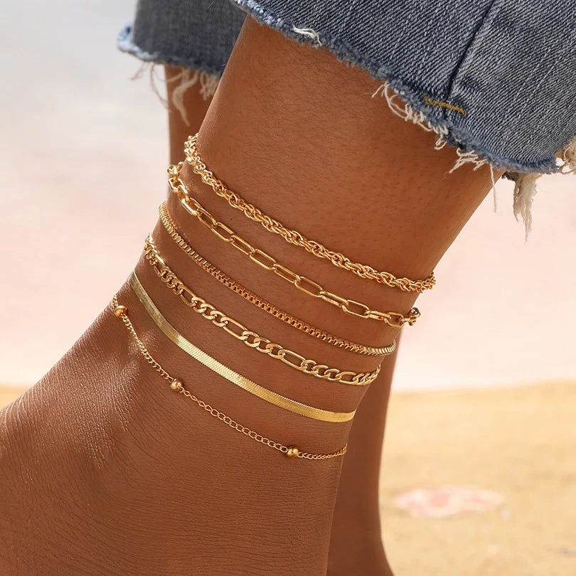 European Boho Anklet Set š“