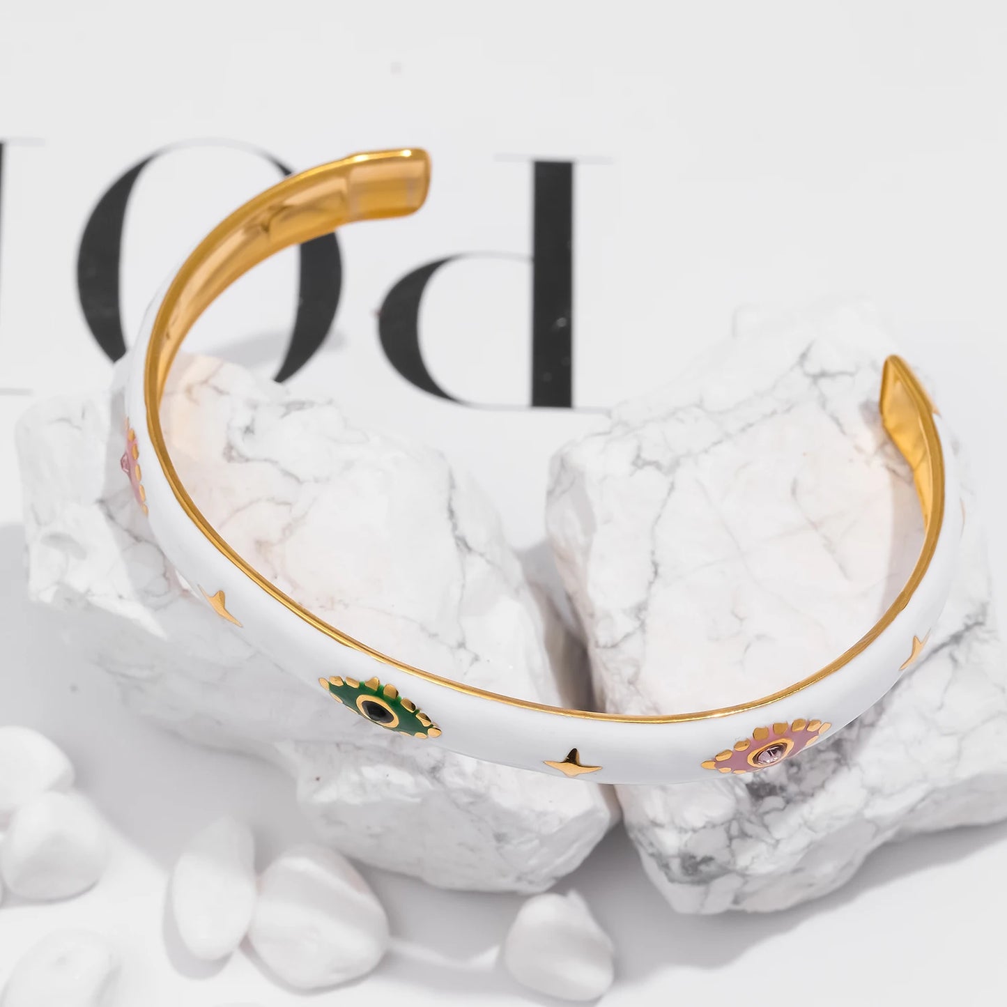 18K Gold Zircon Adjustable Bracelet
