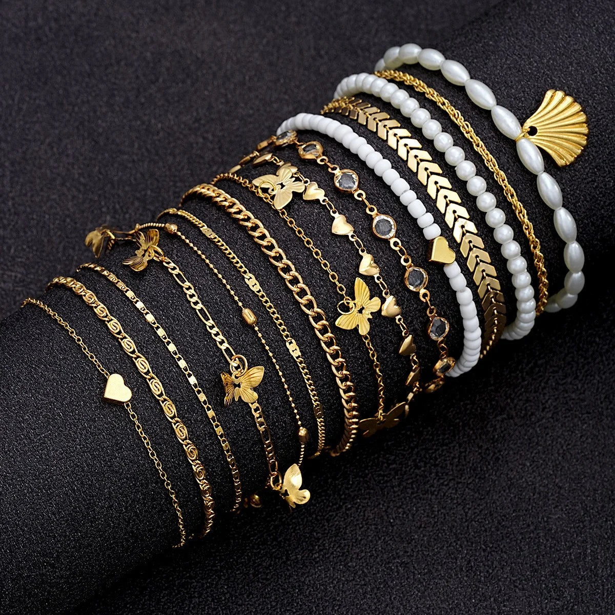 Chic Multi-Charm Anklet Set šš§æ