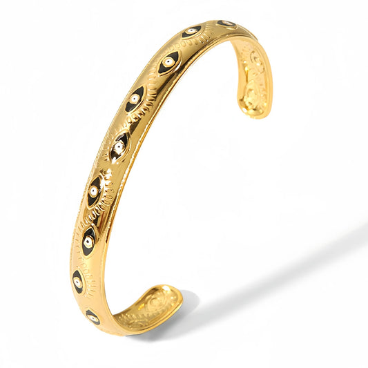 18K Gold Zircon Adjustable Bracelet