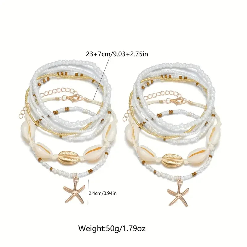 Bohemian Beach Anklets Set š