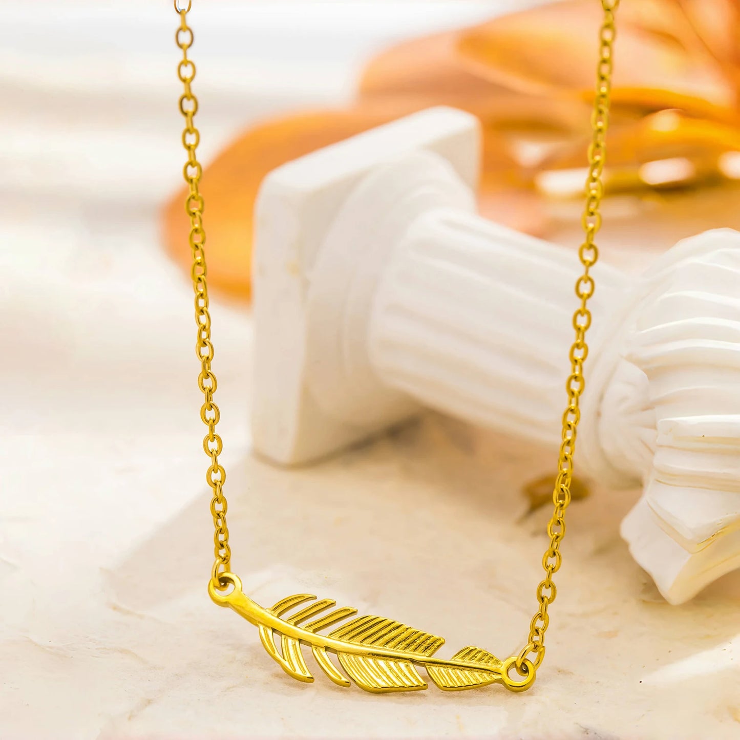 Long Leaf Necklace š