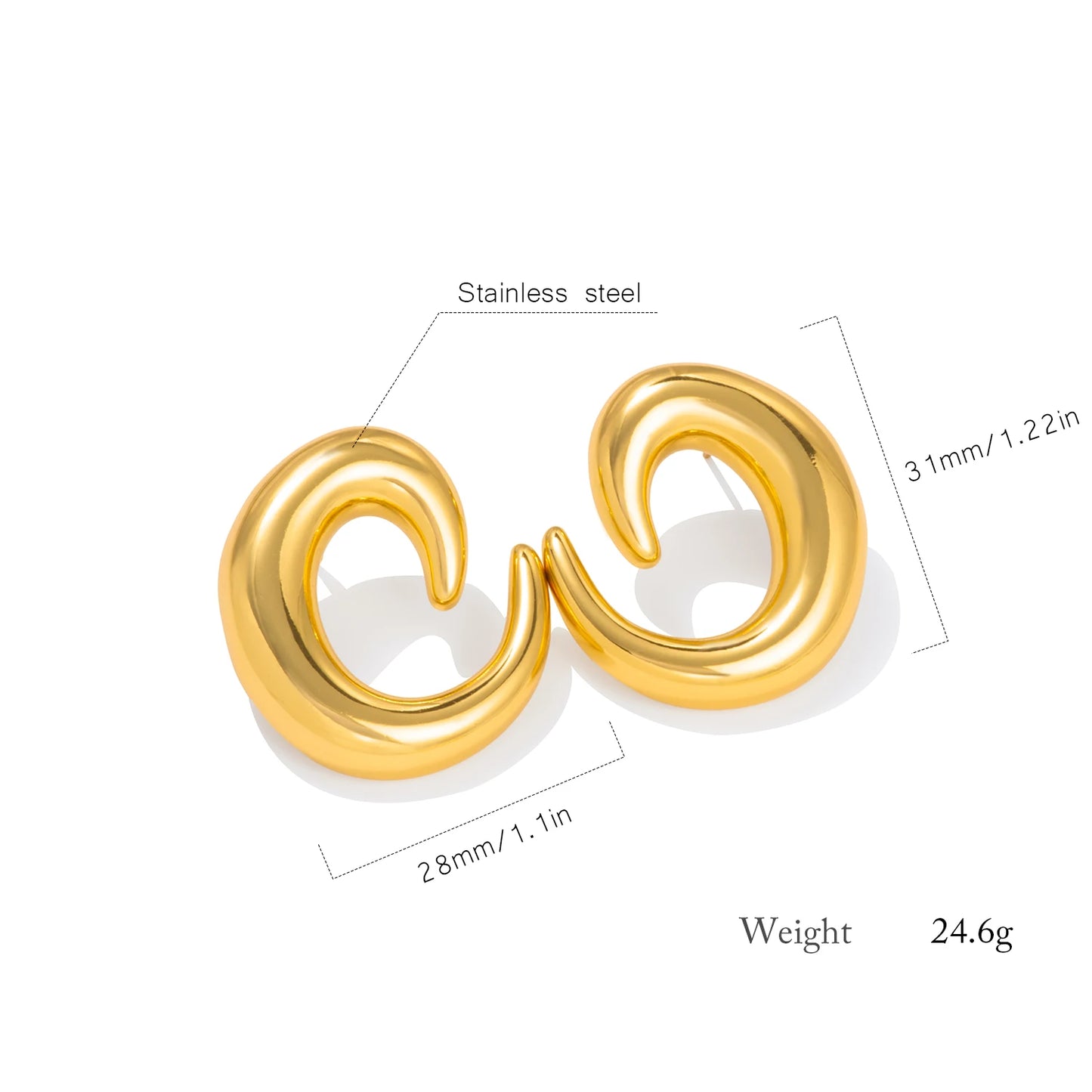 Irregular Hoop Earrings for Women
