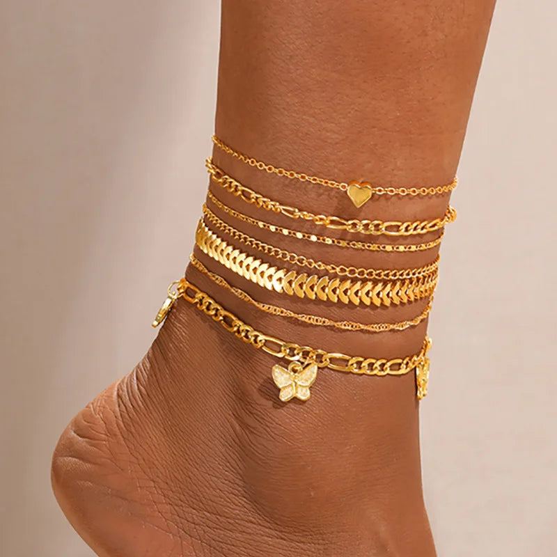 European Boho Anklet Set š“