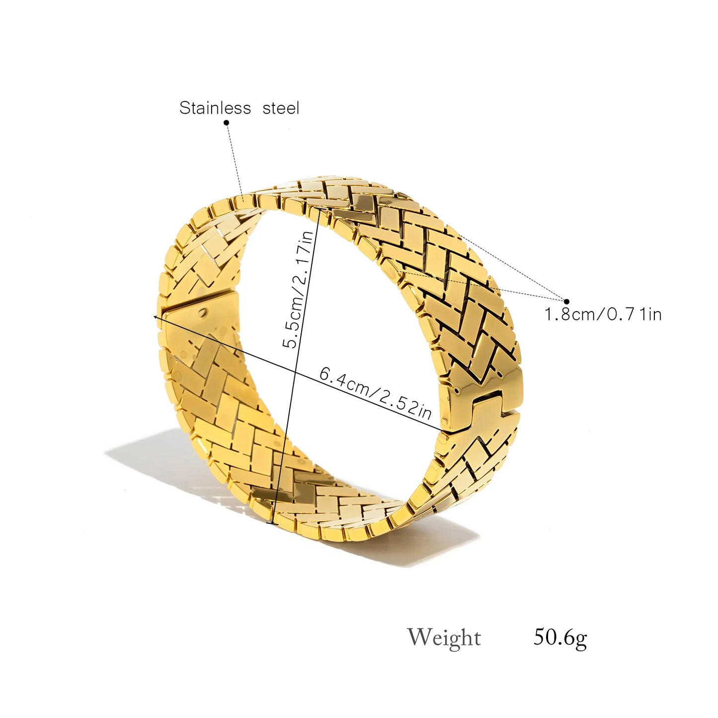 Luxury Mirror Cuff Bracelet