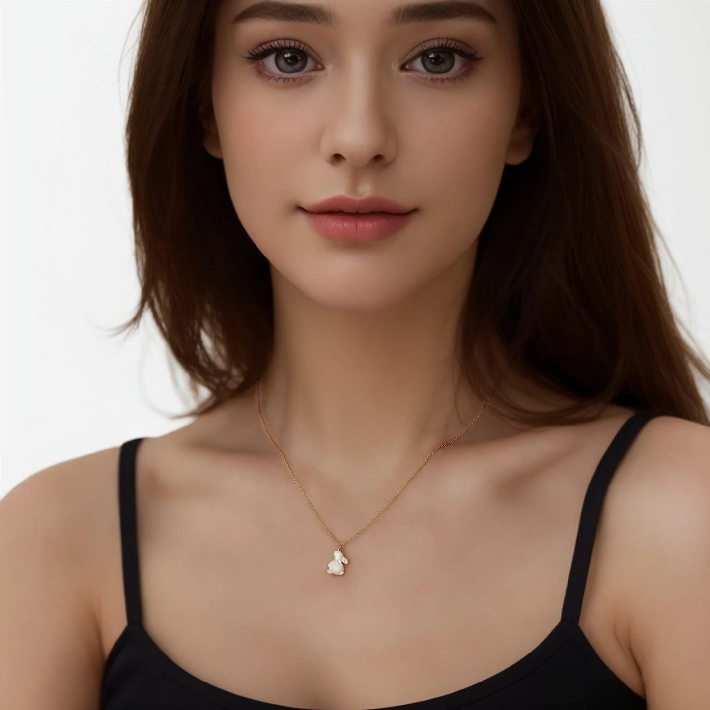 Natural Shell Rabbit Necklace 🐇