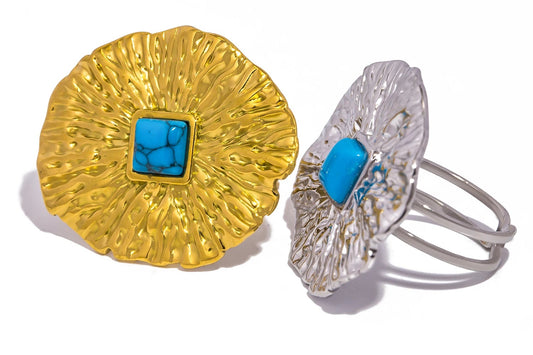 Luxury Natural Stone Open Ring