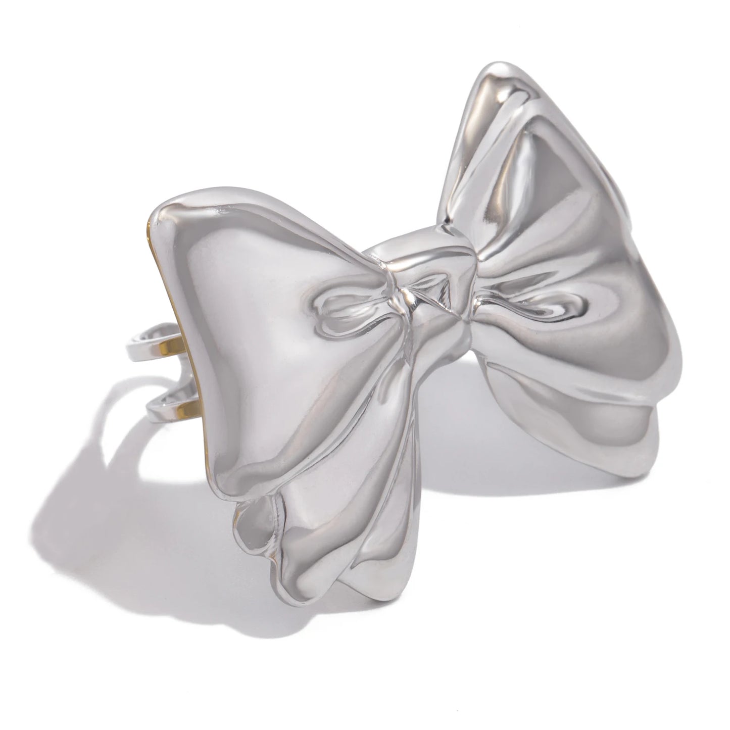Stainless Steel Bow Ring for Women