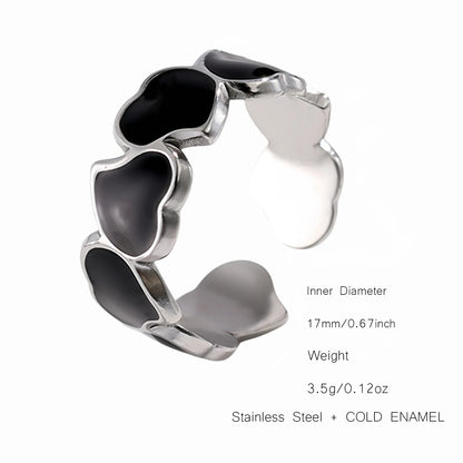Black & White Enamel Ring
