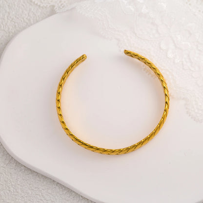 Wheat Pattern Stainless Steel Bracelet