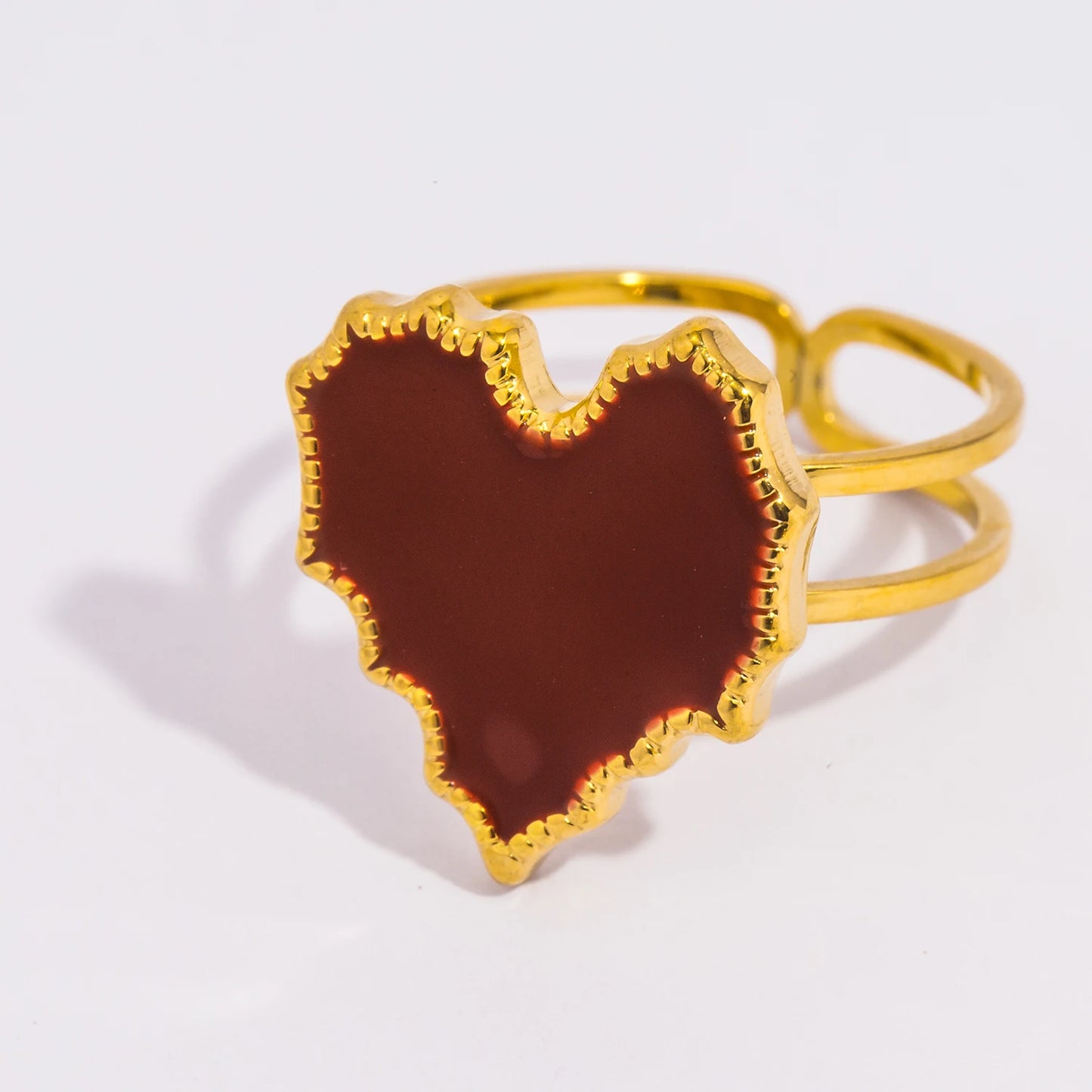 Red & Black Enamel Ring