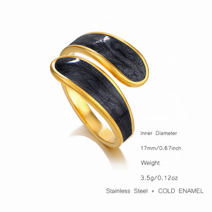 Black & White Enamel Ring