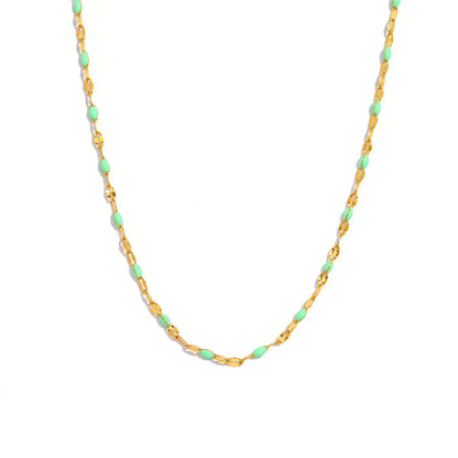 Vintage Enamel Beads Necklace 🌈