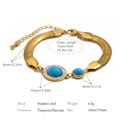 Turquoise CZ Bangle