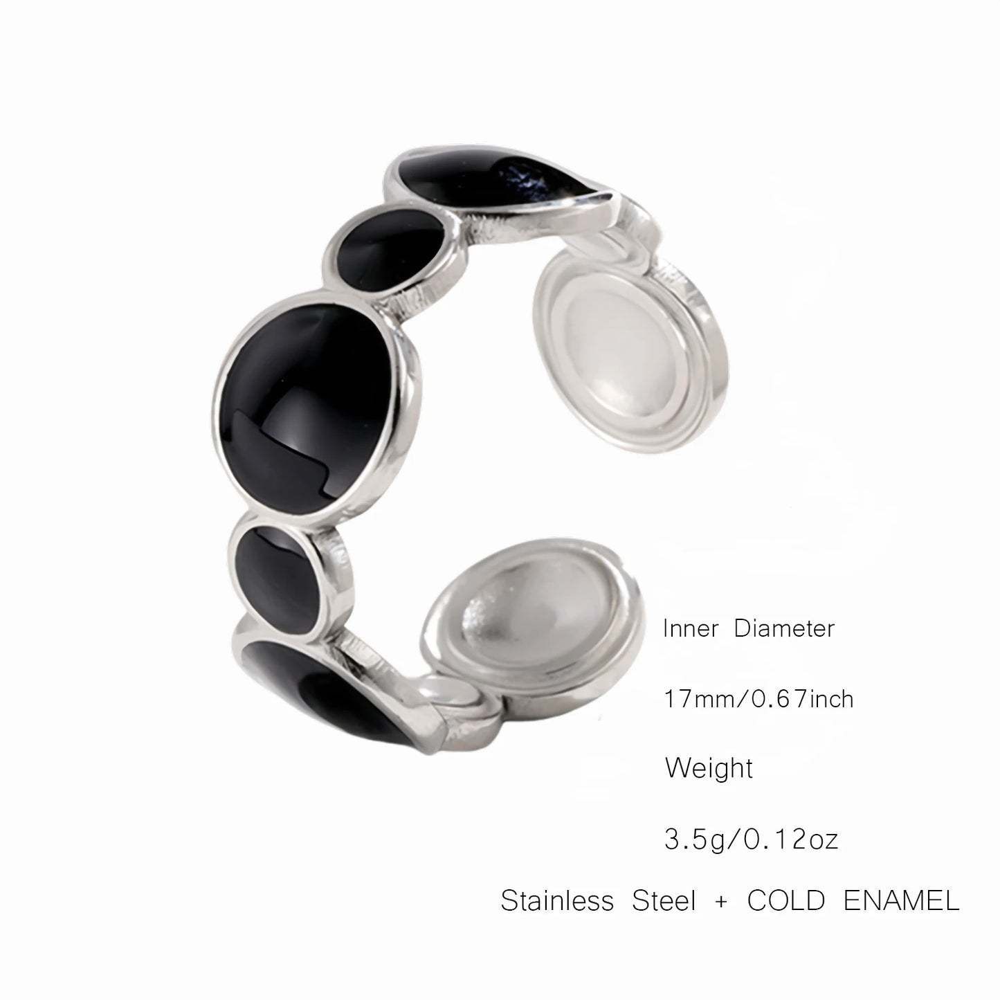 Black & White Enamel Ring