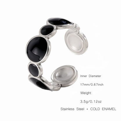 Black & White Enamel Ring