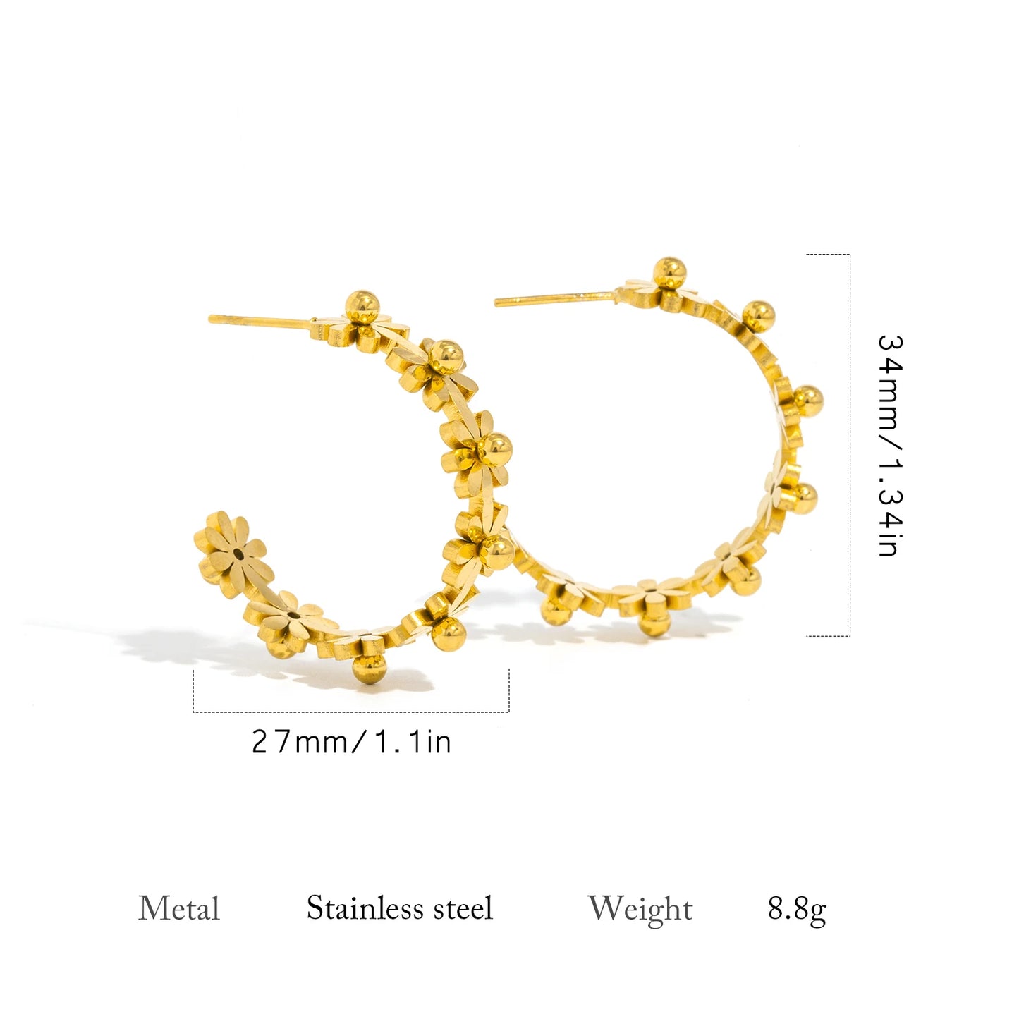 Daisy Flower Earrings for Women