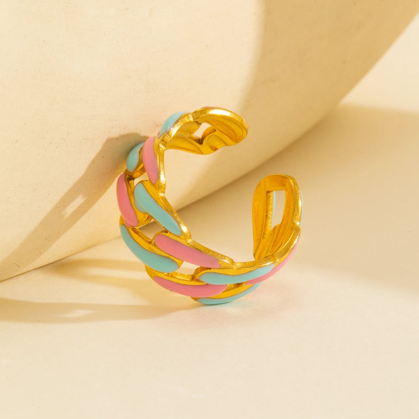 Colorful Enamel Statement Ring