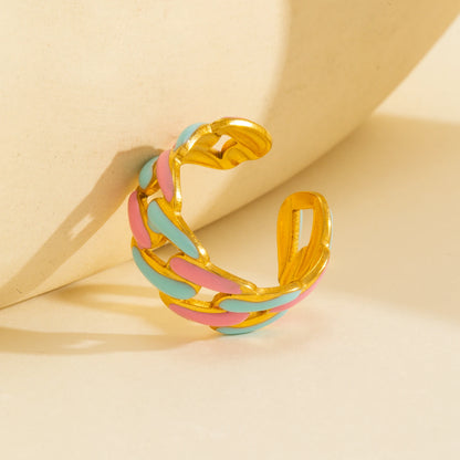 Colorful Enamel Statement Ring