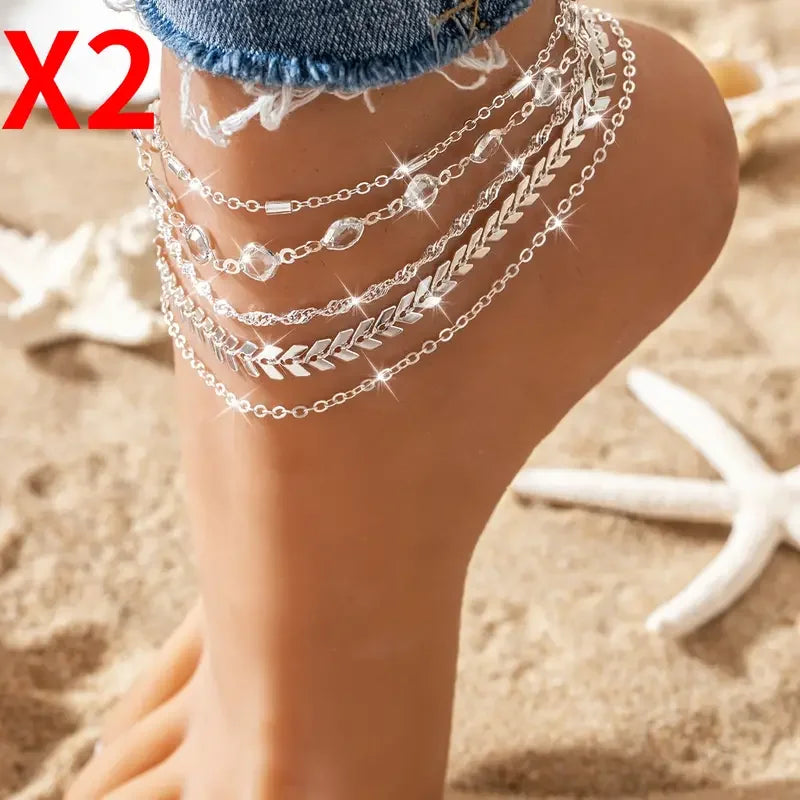 Zircon Anklet Set ✨
