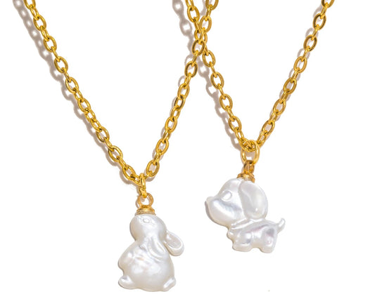 Natural Shell Rabbit Necklace 🐇