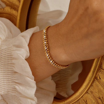 Triple Row CZ Bracelet for Women