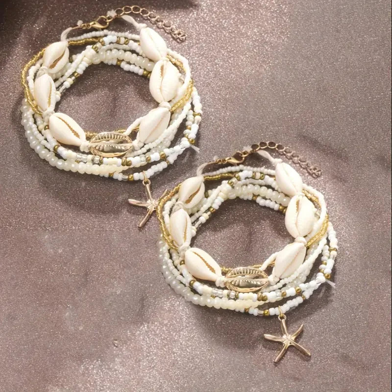 Bohemian Beach Anklets Set 🌊