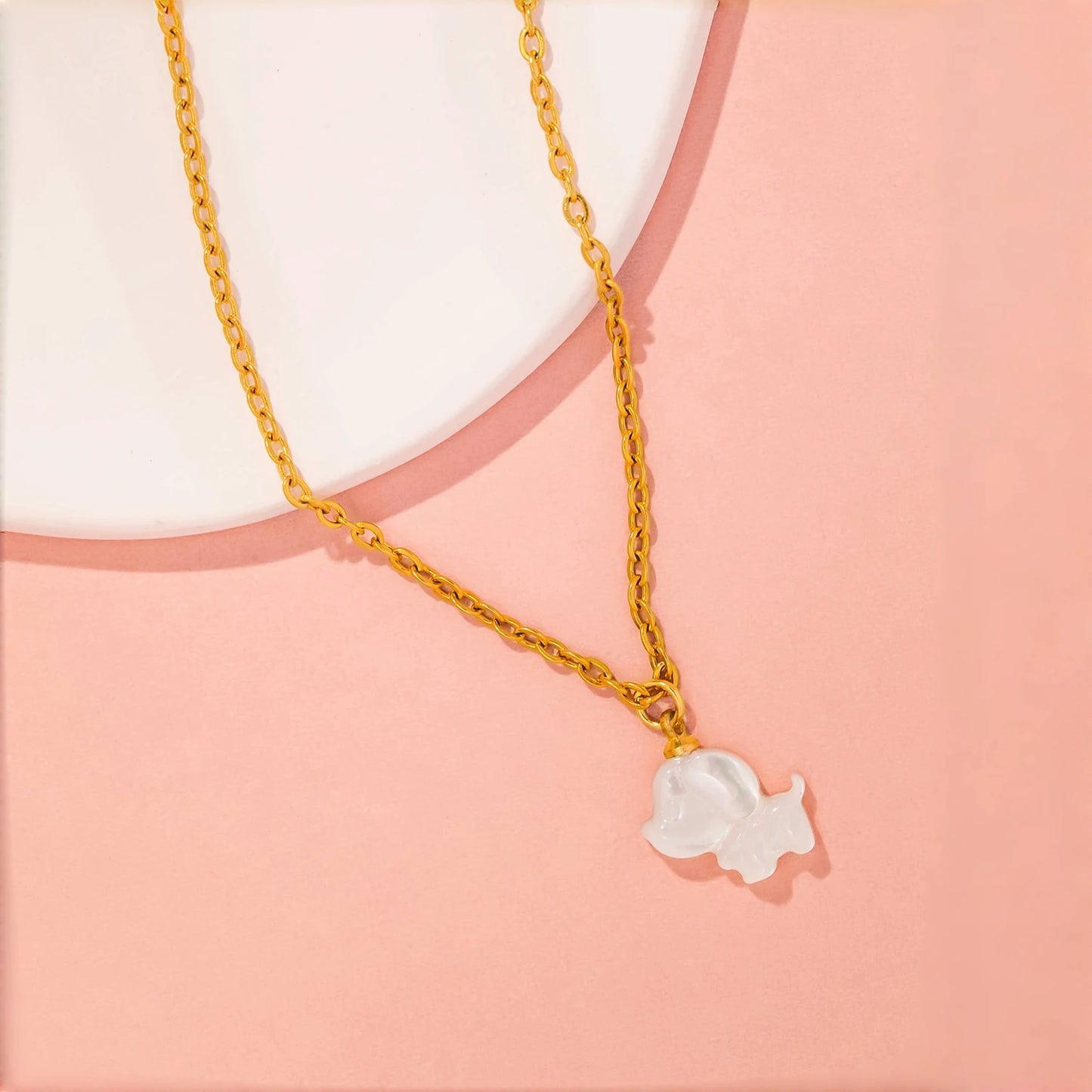 Natural Shell Rabbit Necklace 🐇