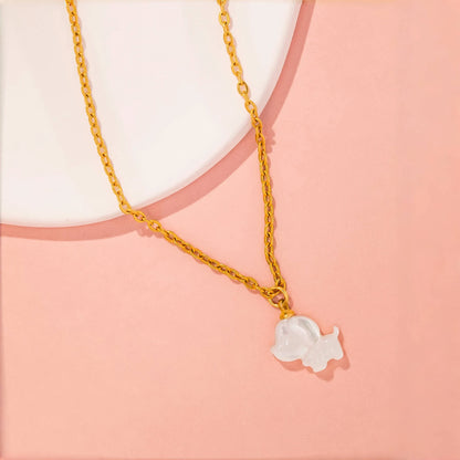 Natural Shell Rabbit Necklace 🐇