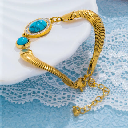 Turquoise CZ Bangle