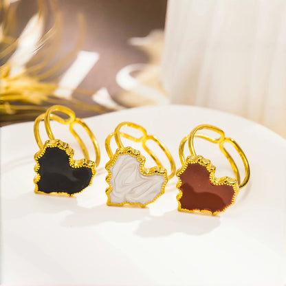 Red & Black Enamel Ring