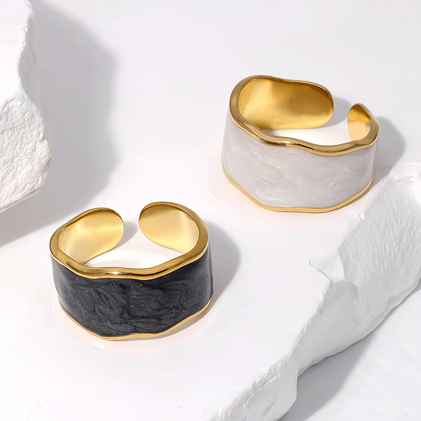 Black & White Enamel Ring