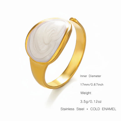 Black & White Enamel Ring