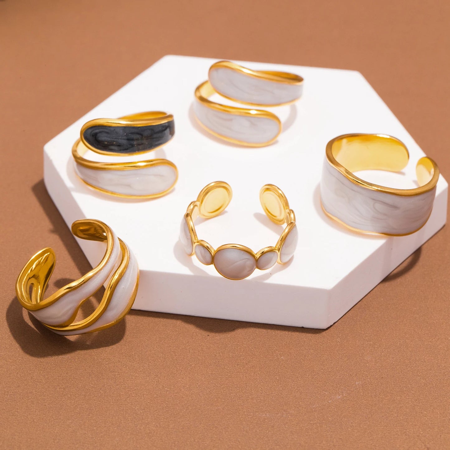 Black & White Enamel Ring