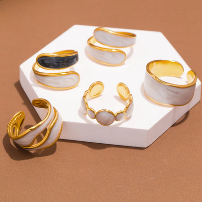 Black & White Enamel Ring