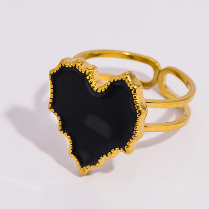 Red & Black Enamel Ring