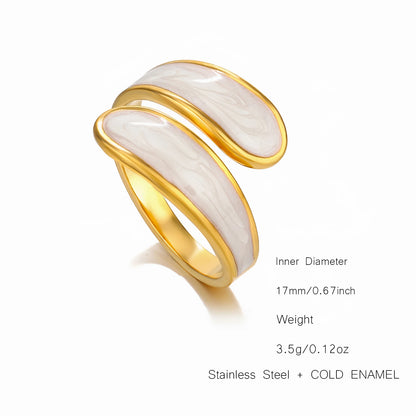 Black & White Enamel Ring