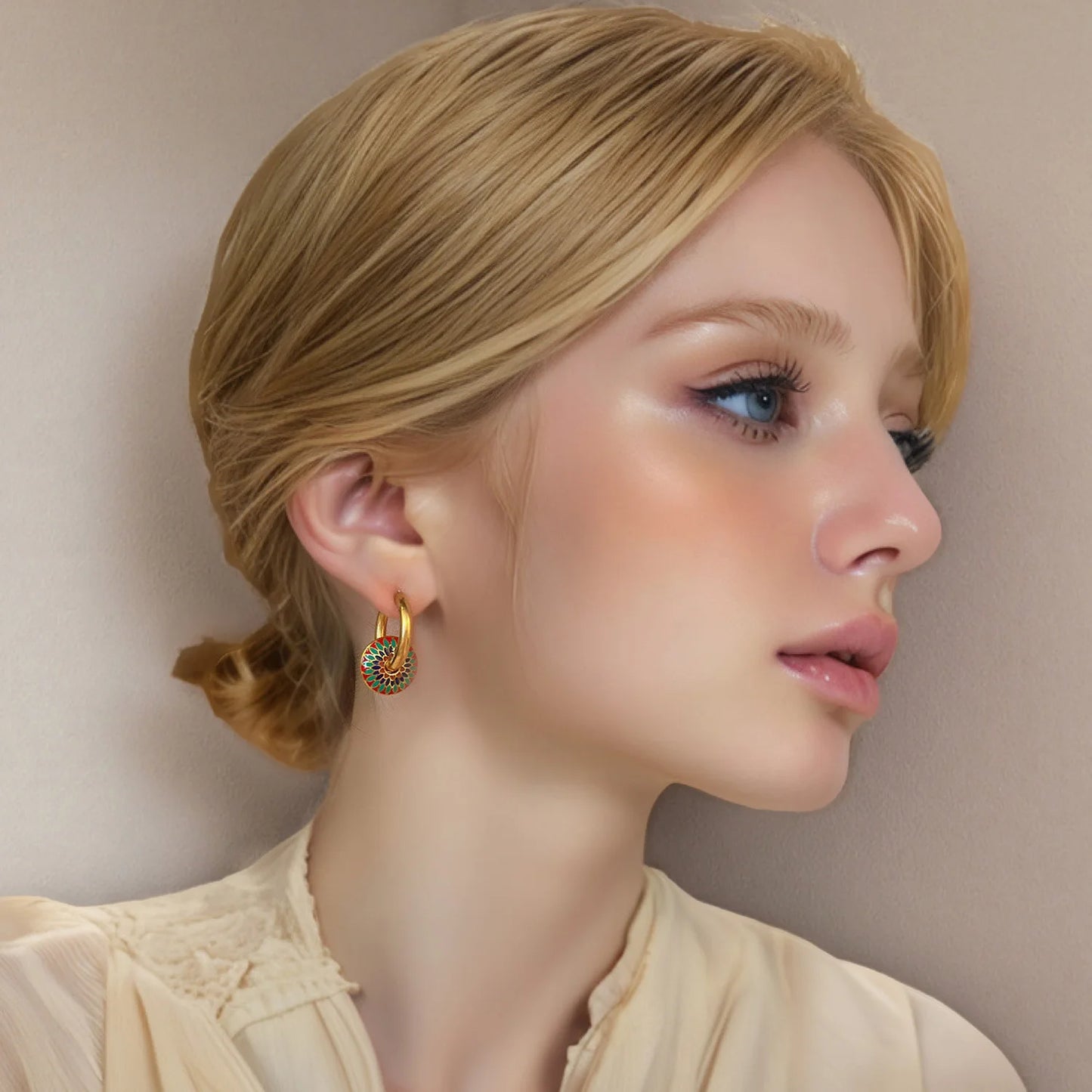 Gold Plated Earrings & Necklace