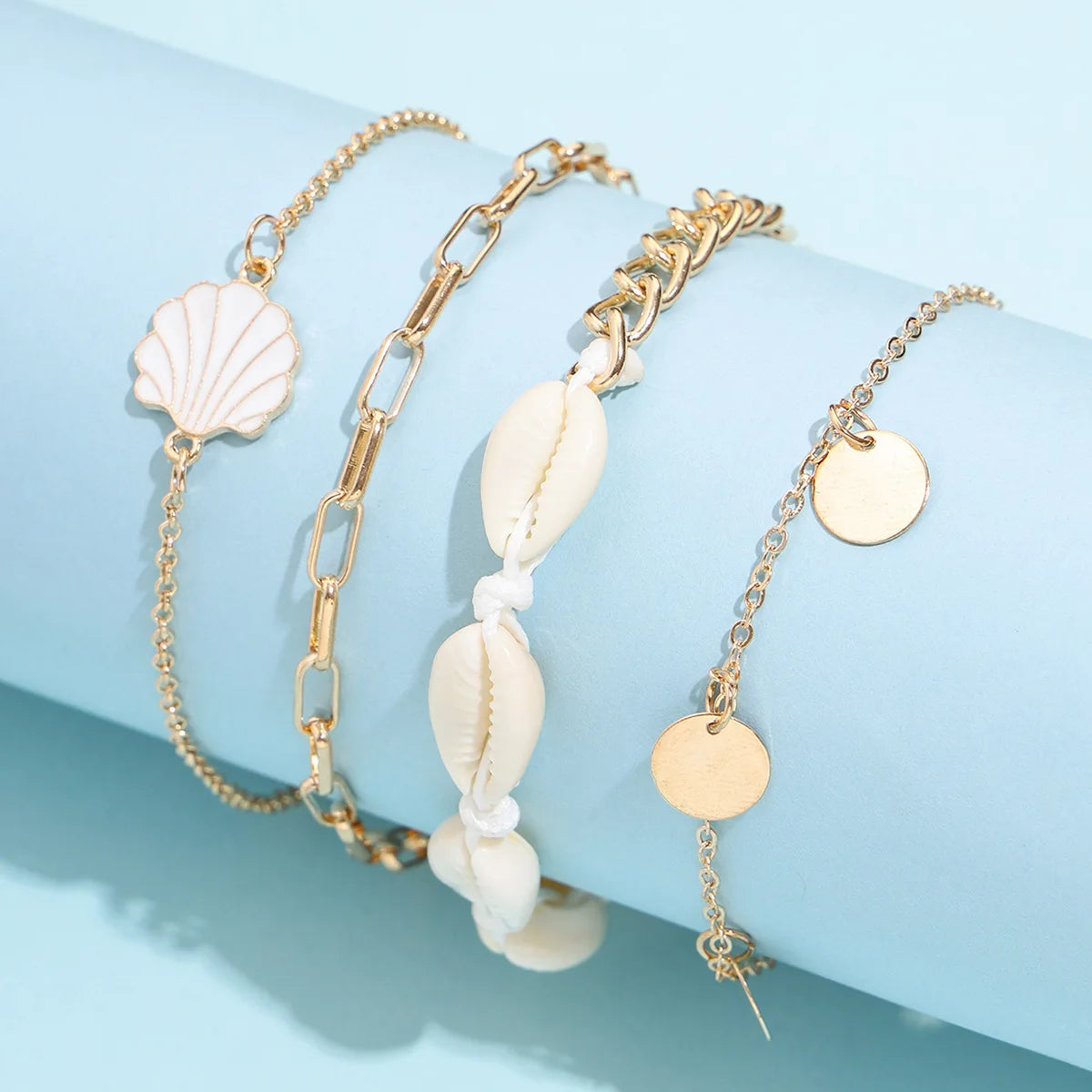 Shell & Sequin Anklets 🌞