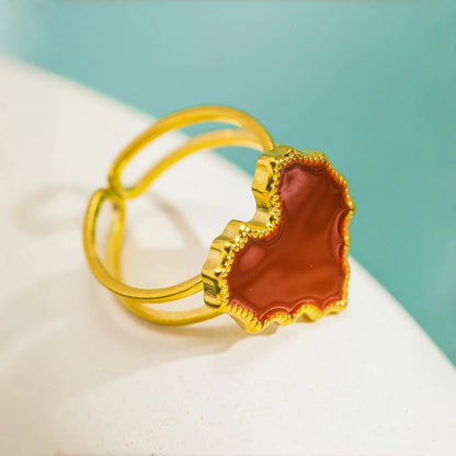 Red & Black Enamel Ring