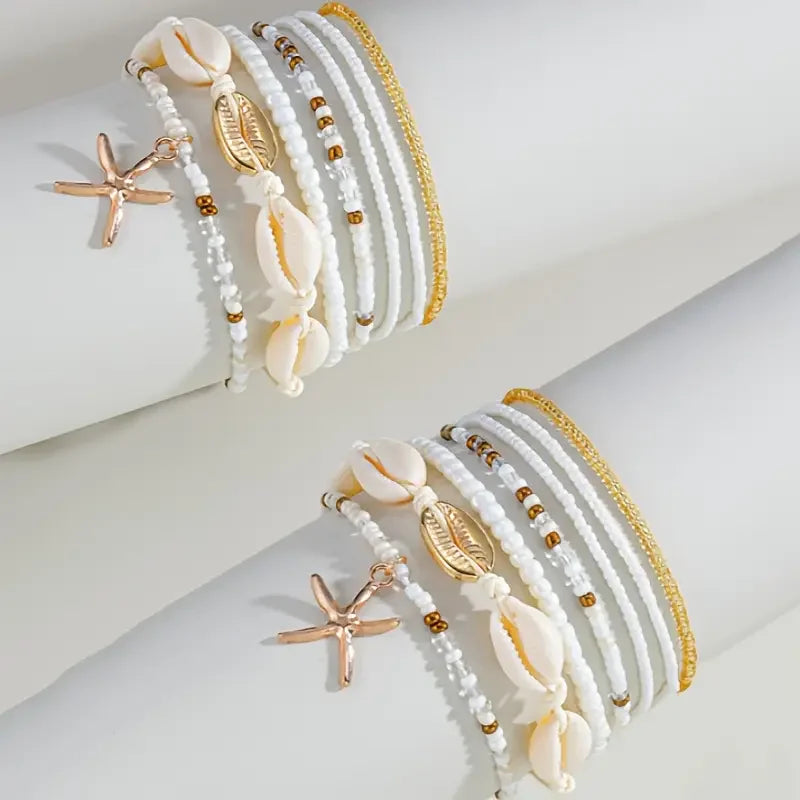 Bohemian Beach Anklets Set 🌊