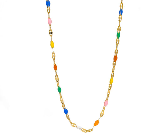 Vintage Enamel Beads Necklace 🌈