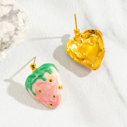 Strawberry Fruit Earrings for Women