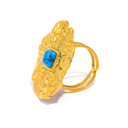 Luxury Natural Stone Open Ring