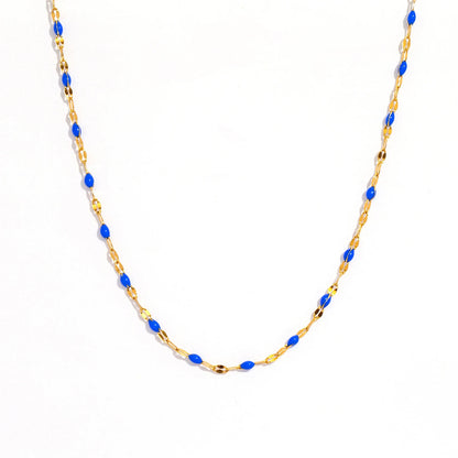 Vintage Enamel Beads Necklace 🌈
