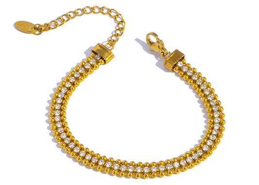 Triple Row CZ Bracelet for Women