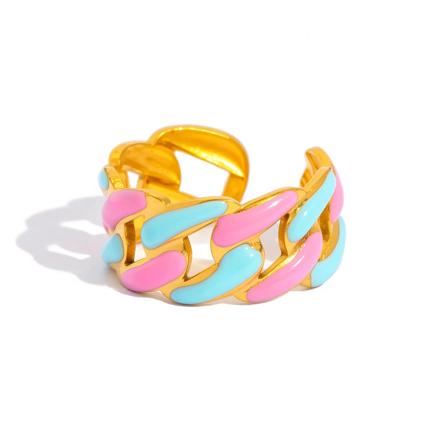 Colorful Enamel Statement Ring