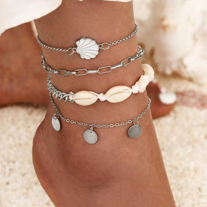 Shell & Sequin Anklets 🌞